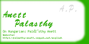 anett palasthy business card